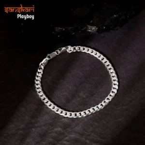 Silver Warrior Mode Bracelet For Him | SANSKARI PLAYBOY